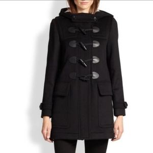 Burberry Brit Finsdale Wool Duffle Toggle Coat Size 4